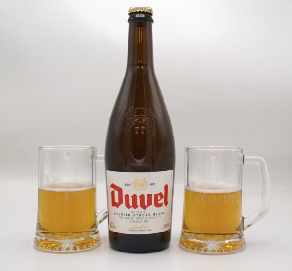 Bier met gegraveerde bierglazen - Afbeelding 3