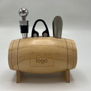 houten wijn set